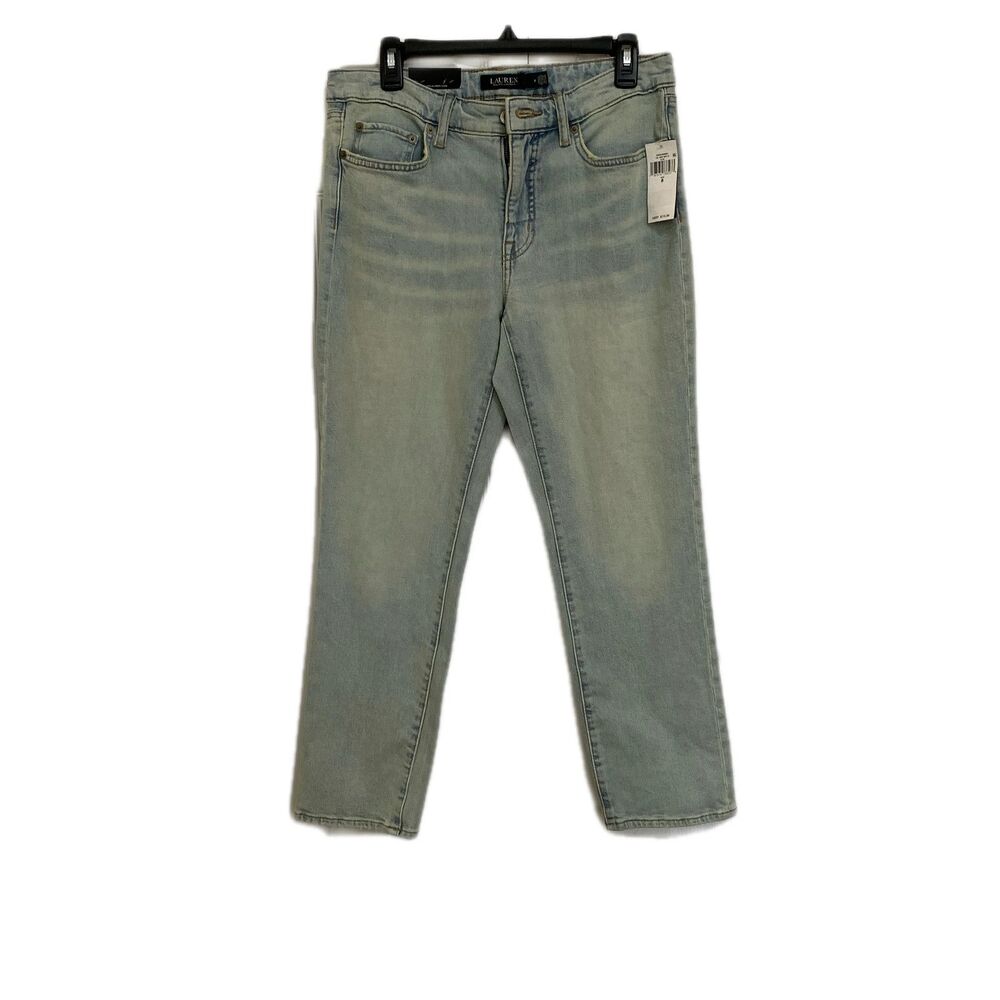 Lauren Ralph Lauren women’s NWT mid rise straight ankle blue jeans size 8